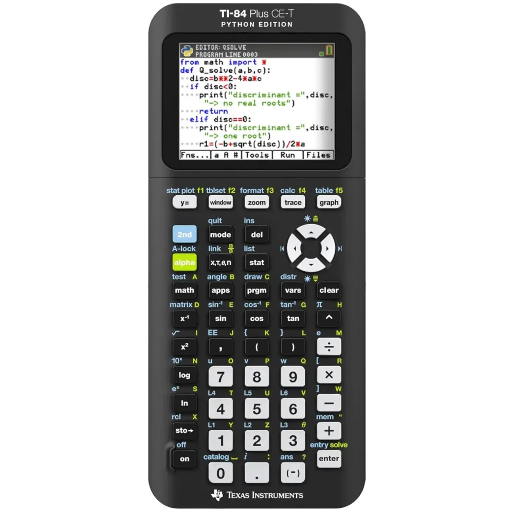 Texas Instruments Hjemmekontor|Kalkulator|TI-84 Plus CE-T Python Edition Kalkulator
