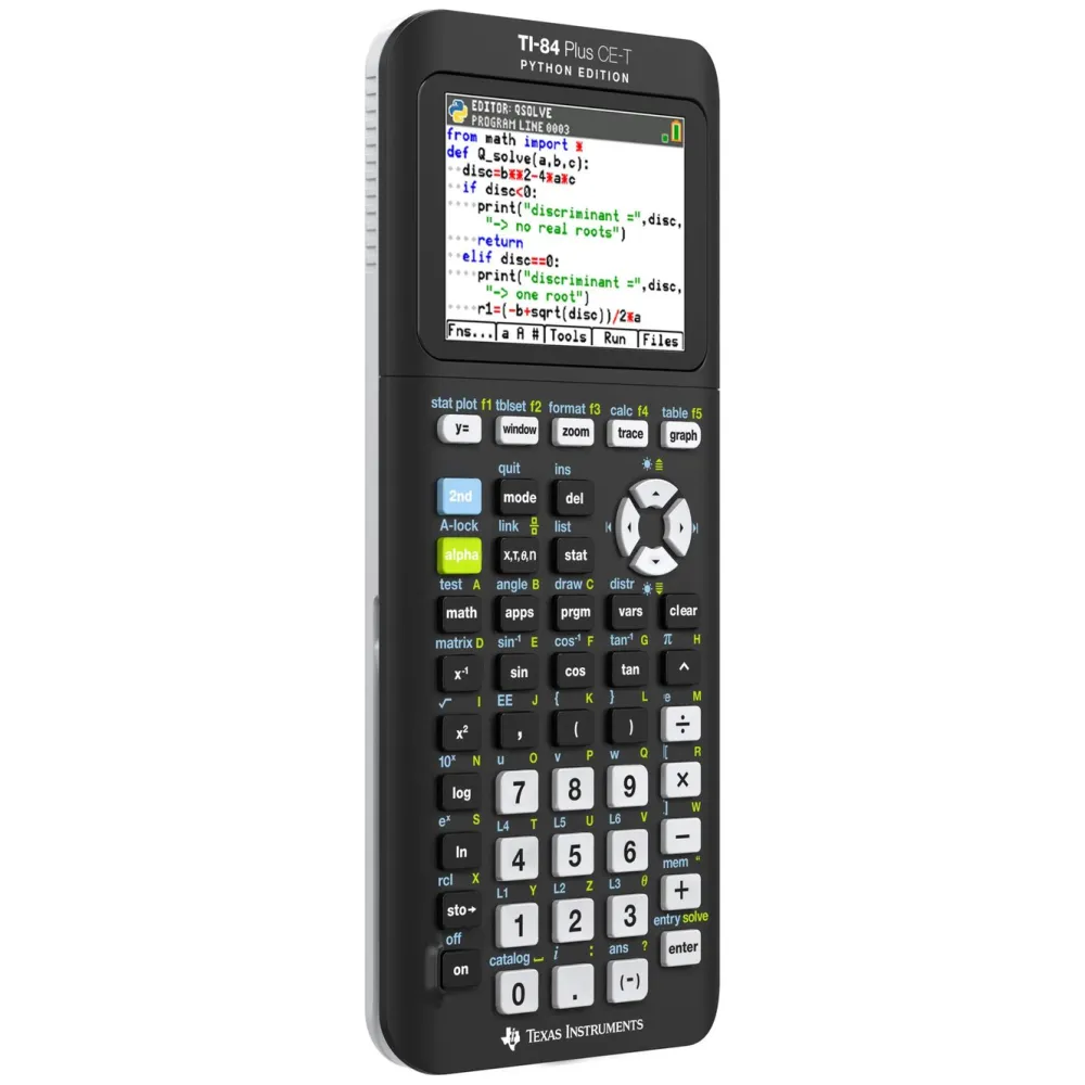 Texas Instruments Hjemmekontor|Kalkulator|TI-84 Plus CE-T Python Edition Kalkulator