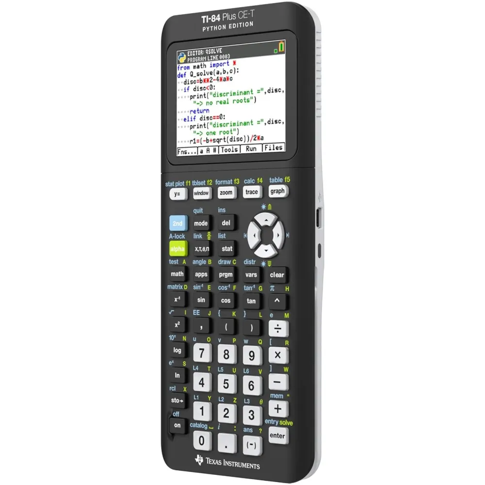 Texas Instruments Hjemmekontor|Kalkulator|TI-84 Plus CE-T Python Edition Kalkulator