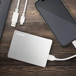 Toshiba Lagring|Canvio Flex Silver 1 TB