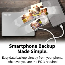 Toshiba Lagring|Canvio Flex Silver 2 TB