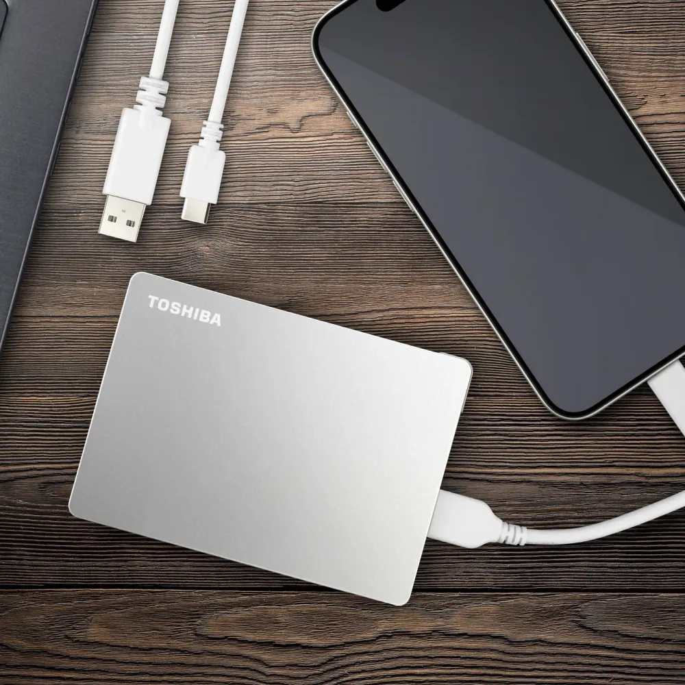 Toshiba Lagring|Canvio Flex Silver 2 TB