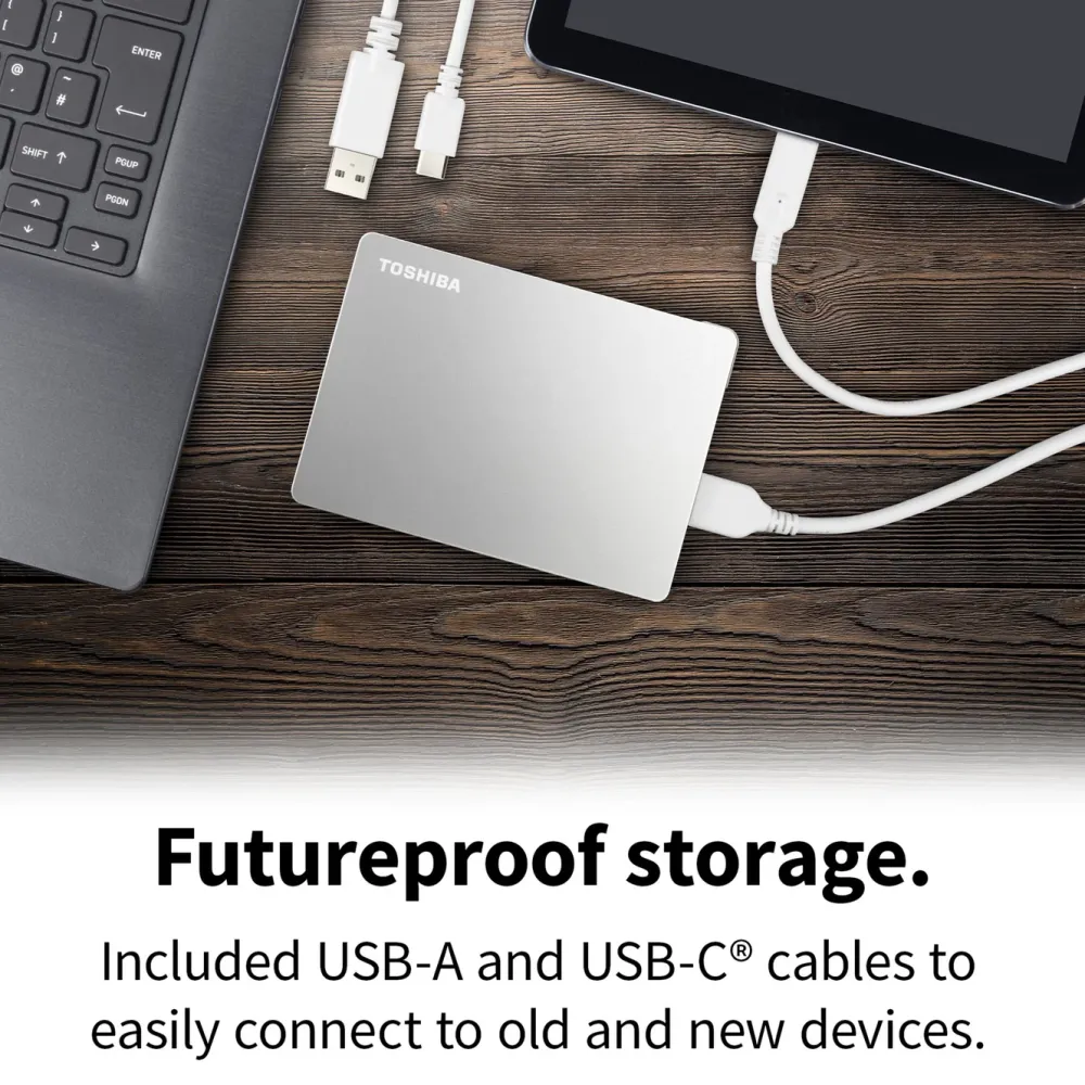 Toshiba Lagring|Canvio Flex Silver 4 TB
