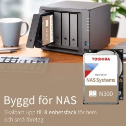 Toshiba Datamaskinkomponenter|Lagring|N300 Harddisk for NAS 3,5" 8TB 8 TB