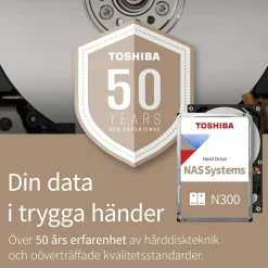 Toshiba Datamaskinkomponenter|Lagring|N300 Harddisk for NAS 3,5