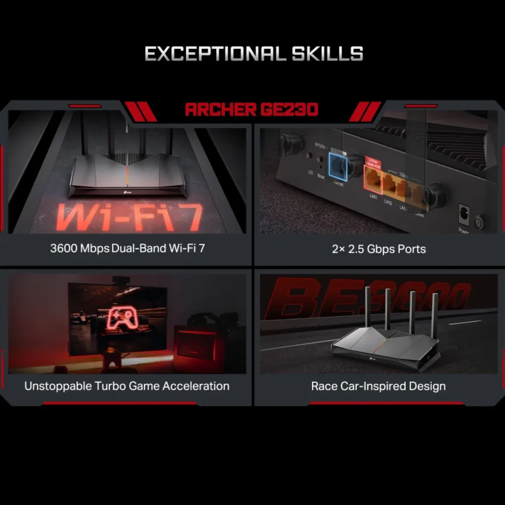 TP-Link Wifi-Routere|Archer GE230 Wi-Fi 7 Gaming Ruter