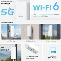 TP-Link Mobilt Bredbånd Og Rutere|Wifi-Routere|Archer NX500 5G-router for utendørs bruk