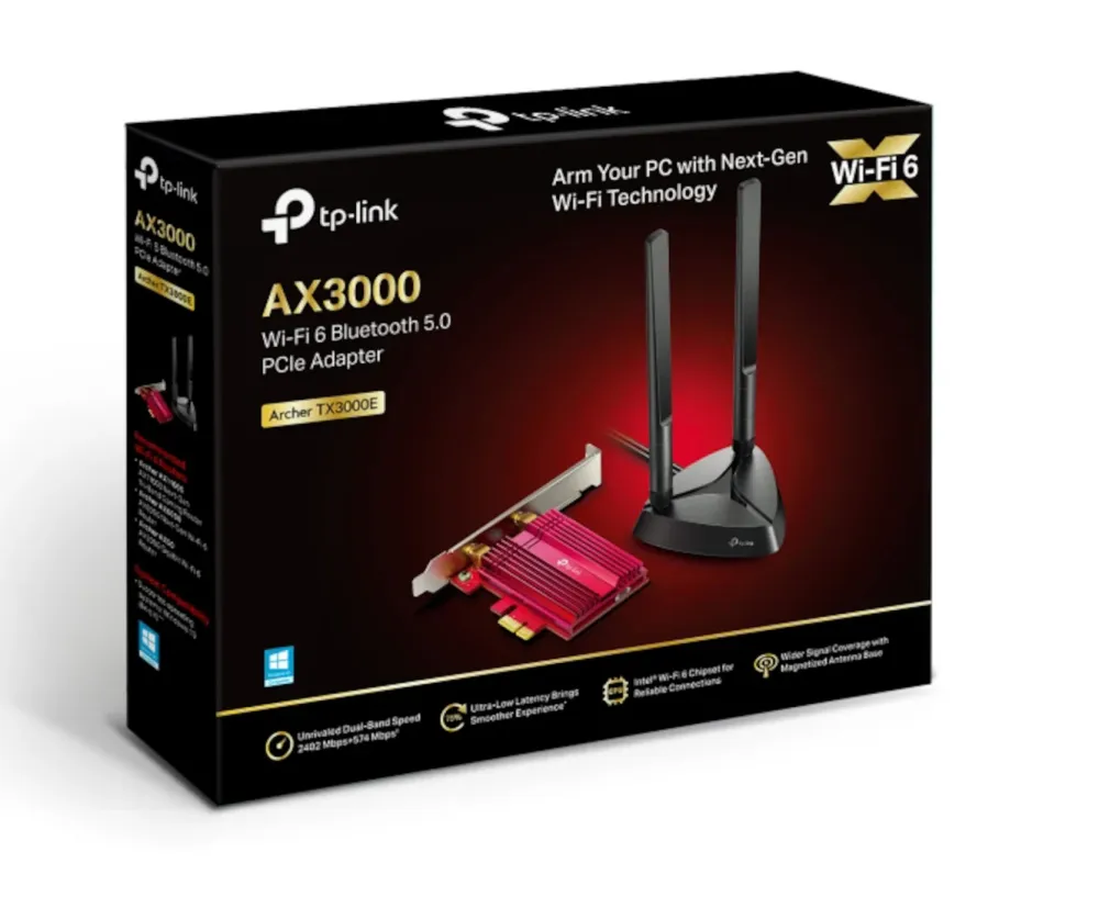 TP-Link Nettverkskort (Trådløse)|Archer TX3000E PCI-express-nettverkskort AX3000