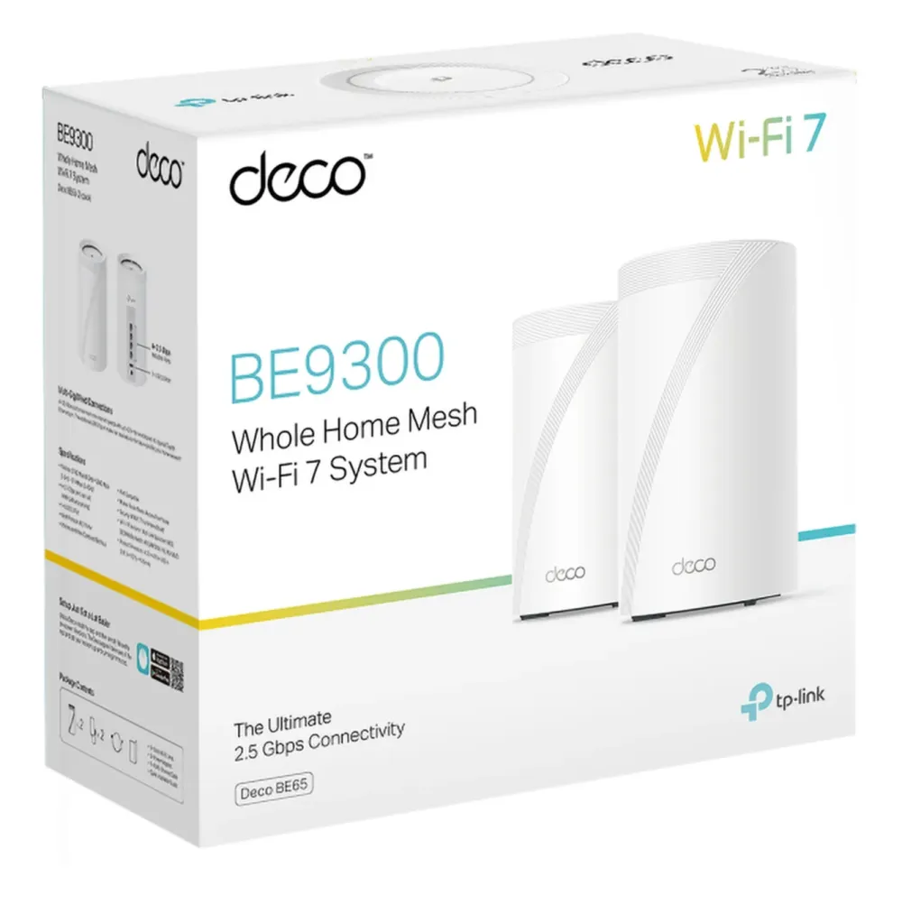 TP-Link Mesh|Wifi-Routere|Deco BE65 BE9300 Wifi 7 mesh-ruter 2-pk.