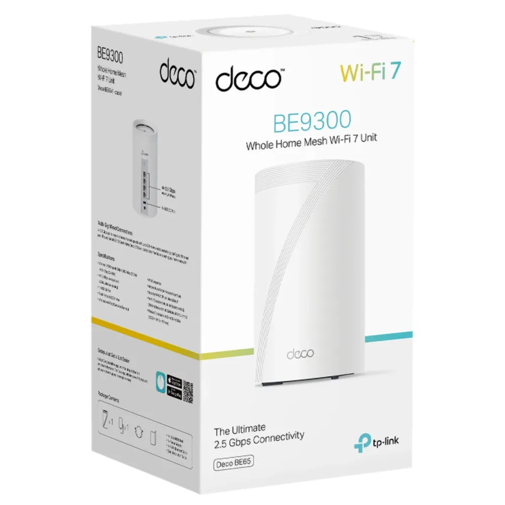 TP-Link Mesh|Wifi-Routere|Deco BE65 Mesh-ruter med Wifi 7 BE9300 1-pk.