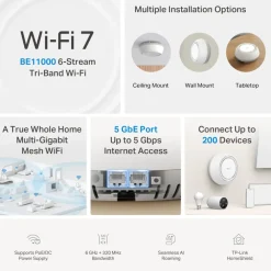 TP-Link Mesh|Wifi-Routere|Deco BE65-PoE Wifi 7-meshsystem 3-pack