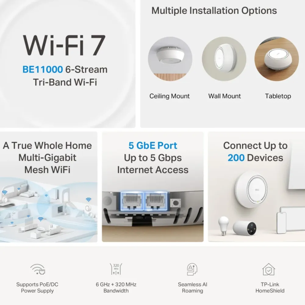 TP-Link Mesh|Wifi-Routere|Deco BE65-PoE Wifi 7-meshsystem 3-pack