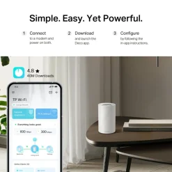 TP-Link Mesh|Wifi-Routere|Deco BE68 wifi 7-meshsystem BE14000 med 10G-port 1-pack