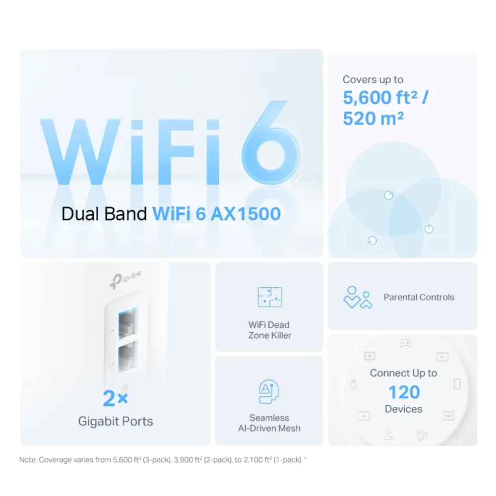 TP-Link Mesh|Wifi-Routere|Deco X10 AX1500 1-pk.
