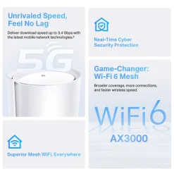TP-Link Mobilt Bredbånd Og Rutere|Deco X50 5G-ruter 3000 Mb/s
