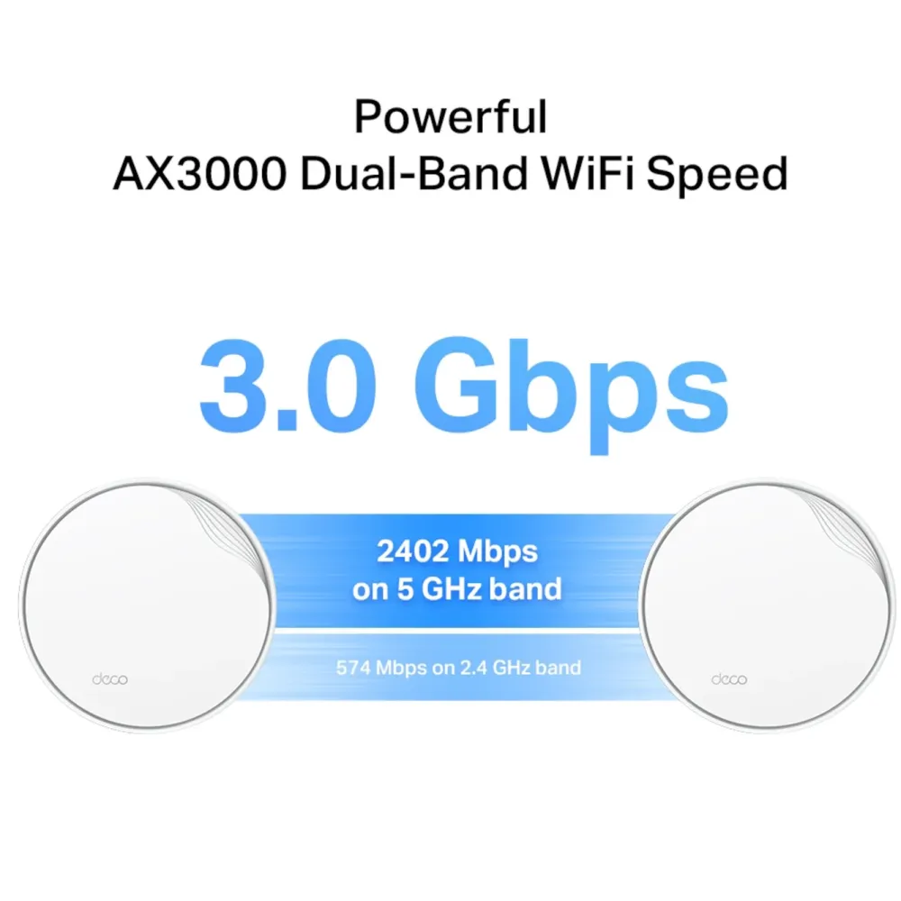 TP-Link Mesh|Wifi-Routere|Deco X50-PoE AX3000 3-pk.