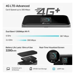 TP-Link Mobilt Bredbånd Og Rutere|M7450 4G-ruter AC1200