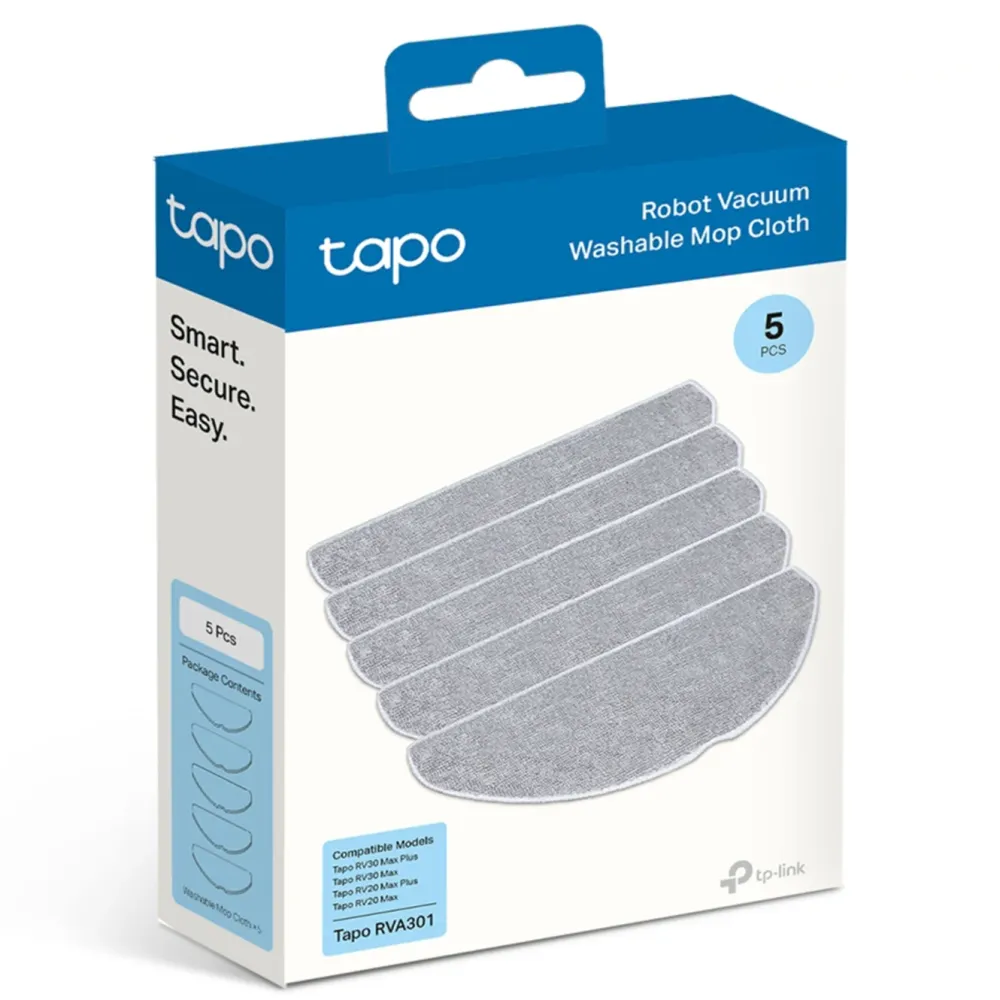 TP-Link Rengjøring|Robotstøvsuger|Mopp til Tapo-robotstøvsuger (5-pk.)