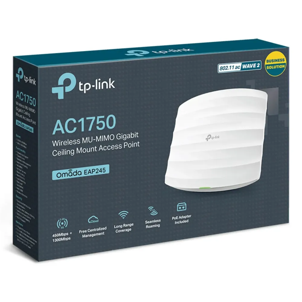 TP-Link Wifi-Forsterker|Omada EAP245 Roaming-aksesspunkt AC1750