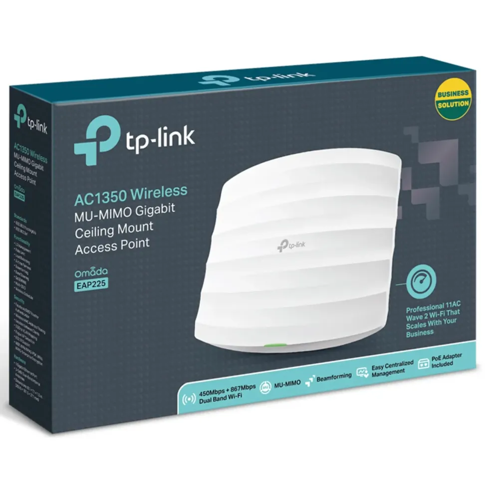 TP-Link Wifi-Forsterker|Omada EAP225 Roaming-aksesspunkt AC1350
