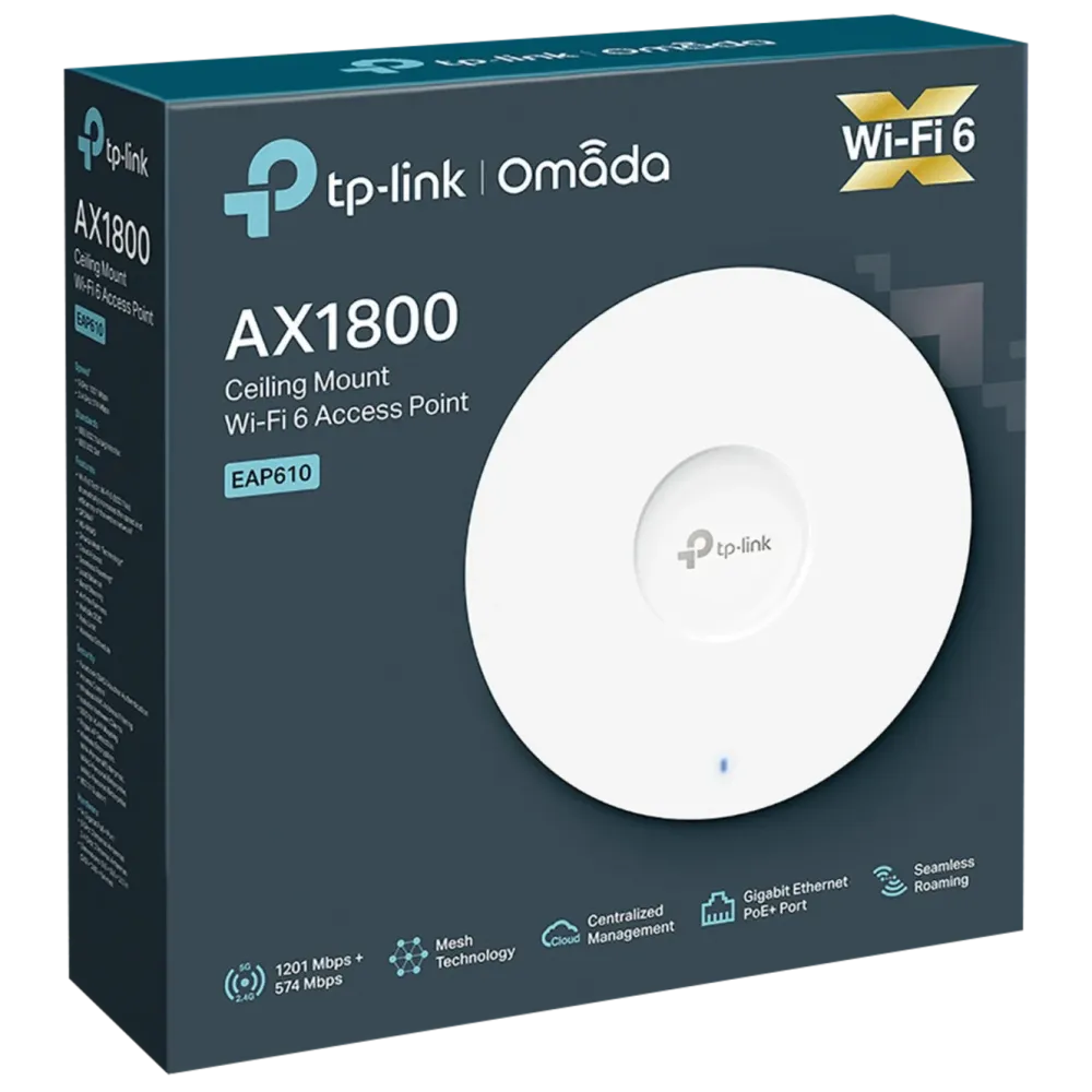 TP-Link Wifi-Forsterker|Omada EAP610 Wifi 6 Roaming-aksesspunkt AX1800