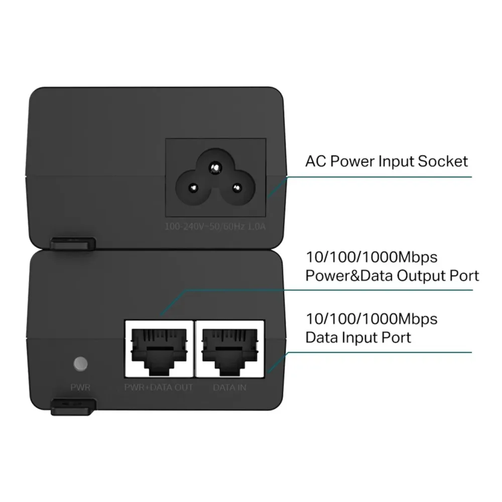 TP-Link Tilbehør Og Installasjon|Omada PoE+ injektor 30W