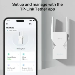 TP-Link Mobilt Bredbånd Og Rutere|Nettverkskabler|RE235BE – WiFi 7 BE3600-extender
