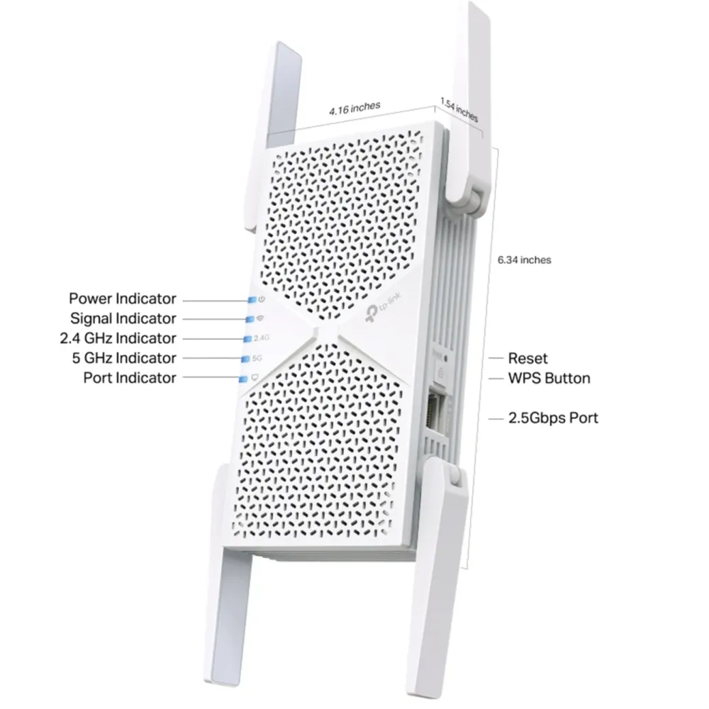 TP-Link Wifi-Forsterker|RE405BE Wi-Fi 7-repeater BE6500 BE6500