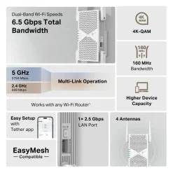 TP-Link Wifi-Forsterker|RE405BE Wi-Fi 7-repeater BE6500 BE6500