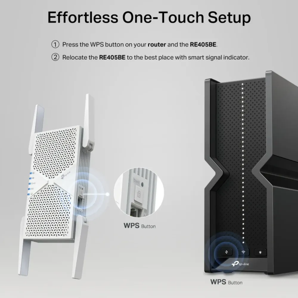 TP-Link Wifi-Forsterker|RE405BE Wi-Fi 7-repeater BE6500 BE6500