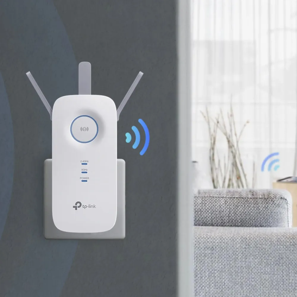 TP-Link Mobilt Bredbånd Og Rutere|Nettverkskabler|RE450 Wifi-repeater AC1750