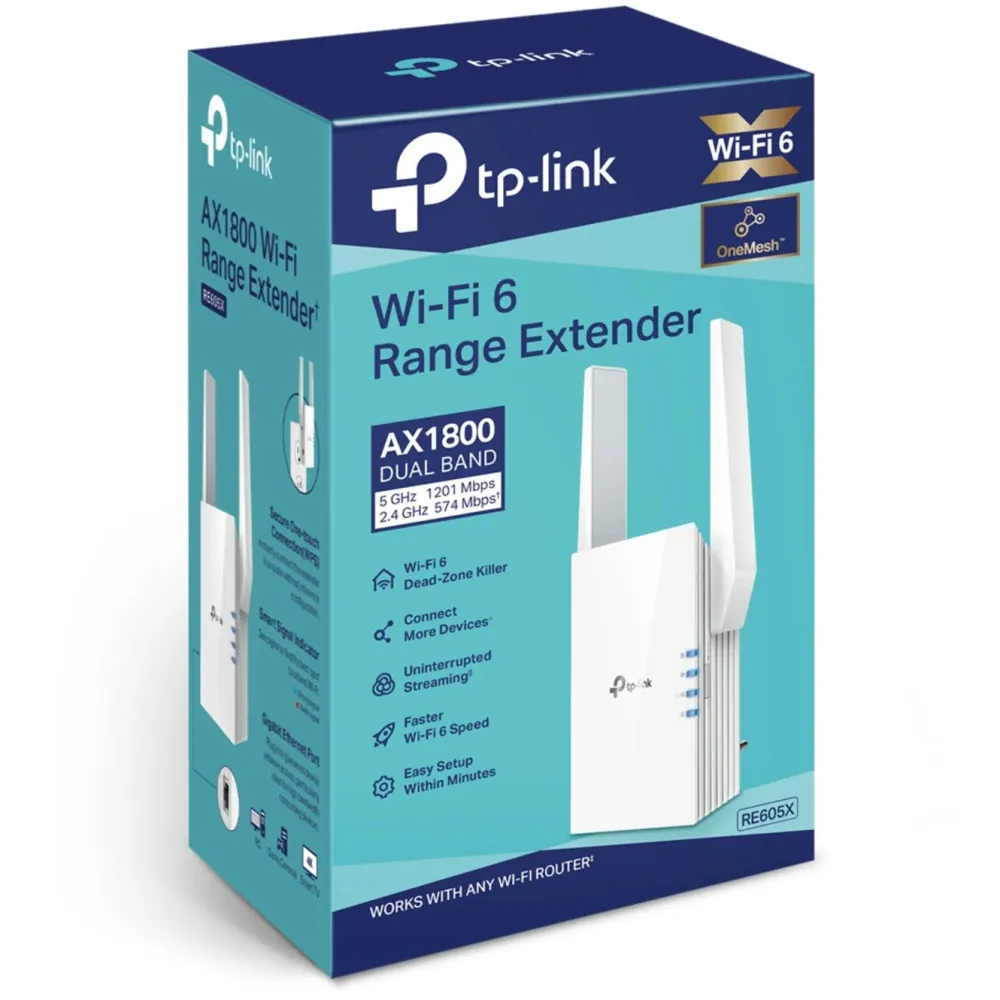 TP-Link Wifi-Forsterker|RE605X Wifi-repeater AX1800