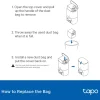 TP-Link Rengjøring|Robotstøvsuger|Støvsugerposer til Tapo-robotstøvsuger (5-pk.)