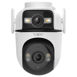 TP-Link Alarmsystemer|Skimmingsbeskyttelse|Tapo C545D Overvåkingskamera med doble linser 2K, IP66, wifi