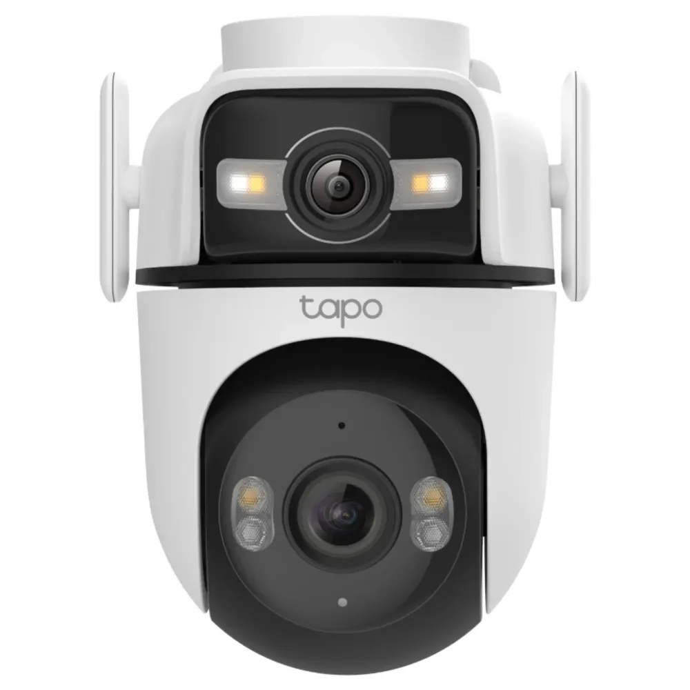 TP-Link Alarmsystemer|Skimmingsbeskyttelse|Tapo C545D Overvåkingskamera med doble linser 2K, IP66, wifi