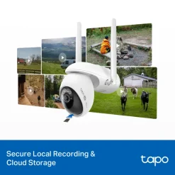TP-Link Kameraovervåking|Tapo C665G Solcelledrevet 4K Pan/Tilt overvåkingskamera med Wi-Fi/4G