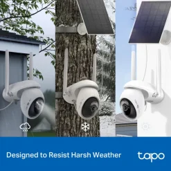 TP-Link Kameraovervåking|Tapo C665G Solcelledrevet 4K Pan/Tilt overvåkingskamera med Wi-Fi/4G