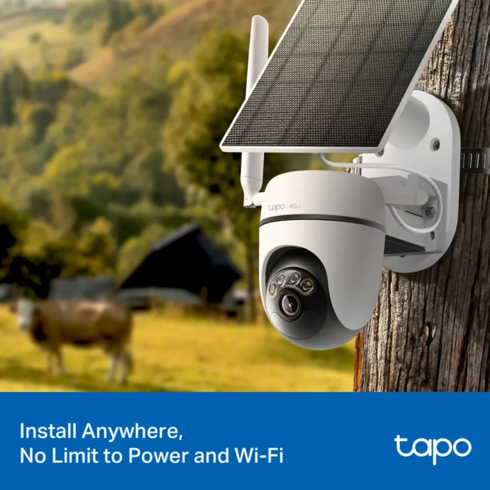 TP-Link Kameraovervåking|Tapo C615G Solcelledrevet 4G LTE Pan/Tilt overvåkingskamera