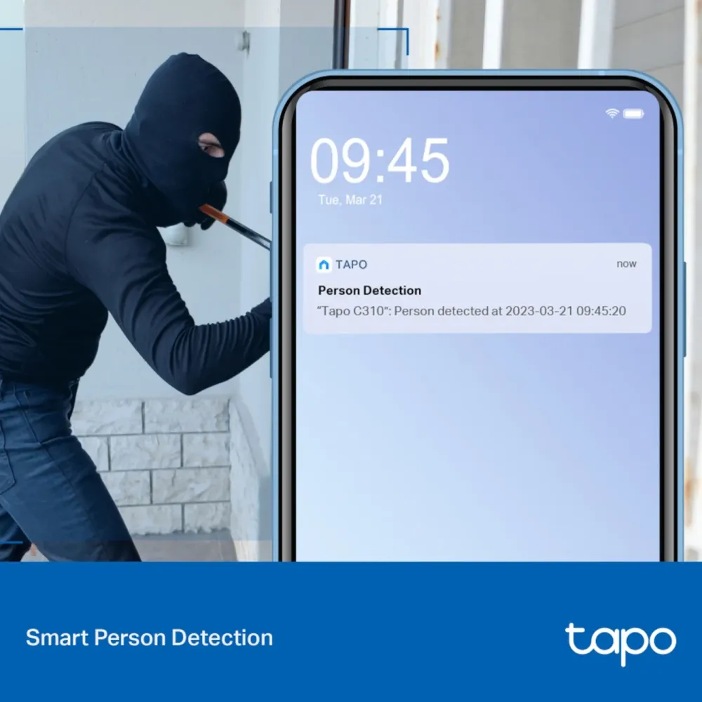 TP-Link Alarmsystemer|Skimmingsbeskyttelse|Tapo C310 Overvåkingskamera 2-pk.