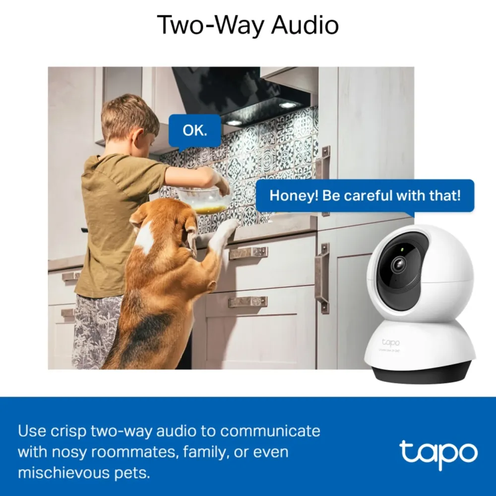 TP-Link Alarmsystemer|Skimmingsbeskyttelse|Tapo C220 Pan/Tilt AI Overvåkingskamera