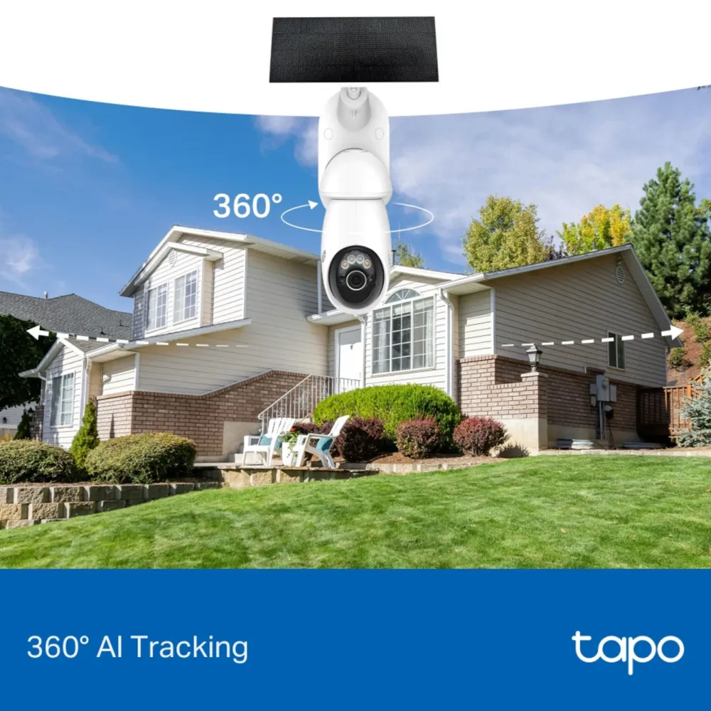 TP-Link Alarmsystemer|Skimmingsbeskyttelse|Tapo C660 Solcelledrevet 4K overvåkingskamera