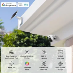 TP-Link Alarmsystemer|Skimmingsbeskyttelse|Tapo C610 Solcelledrevet Pan/Tilt overvåkingskamera