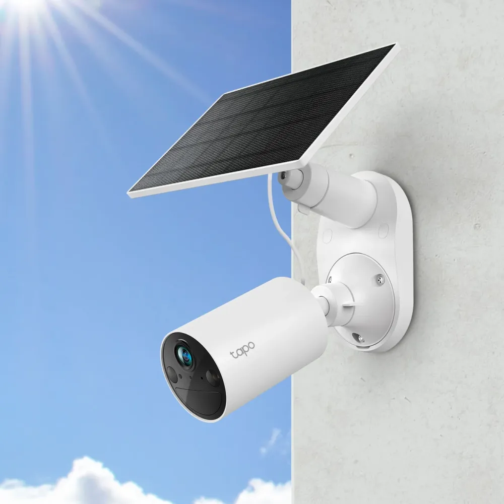 TP-Link Alarmsystemer|Skimmingsbeskyttelse|Tapo C410 Solcelledrevet overvåkingskamera