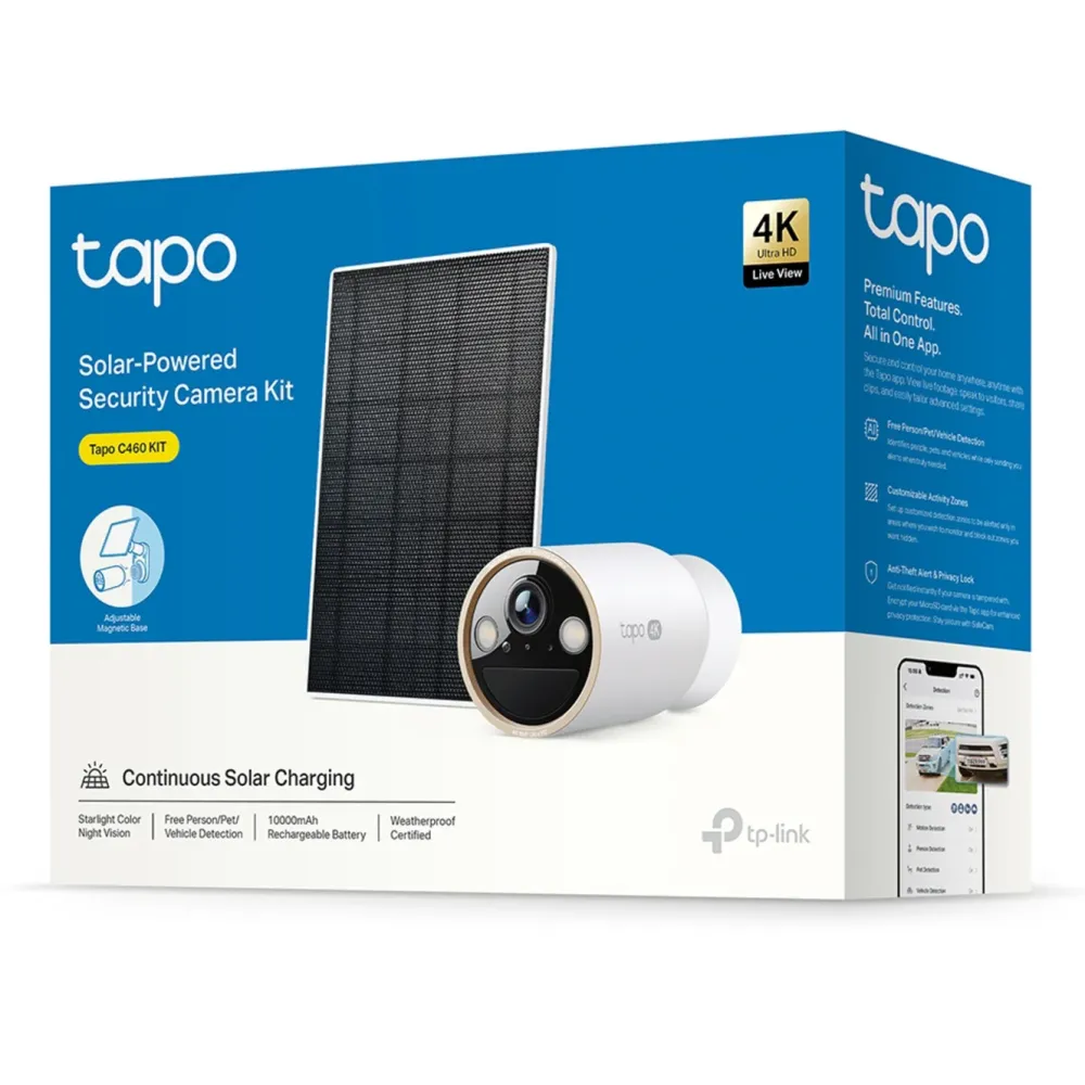 TP-Link Kameraovervåking|Tapo C460 Solcelledrevet overvåkingskamera