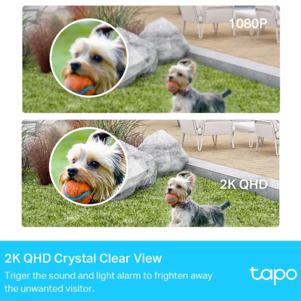 TP-Link Kameraovervåking|Tapo C420S2 Trådløst overvåkingskamera 2-pack