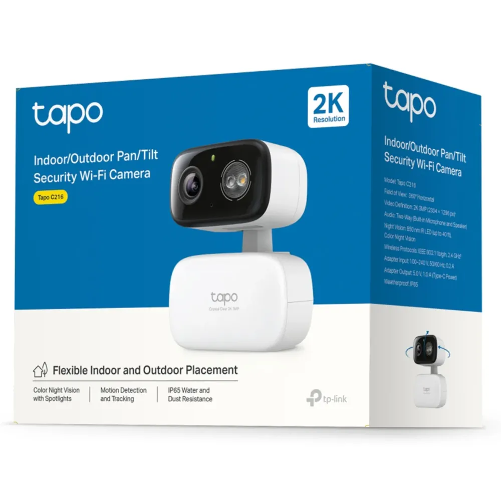 TP-Link Kameraovervåking|Tapo C216 trådløst overvåkingskamera