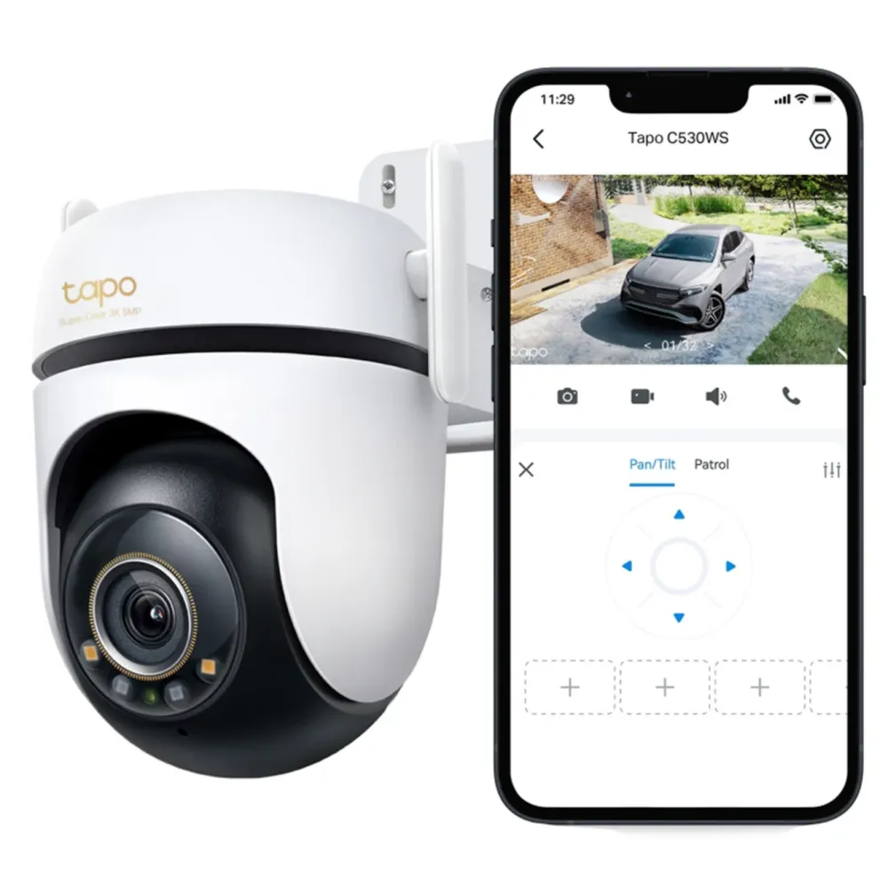 TP-Link Alarmsystemer|Skimmingsbeskyttelse|Tapo C530WS Trådløst overvåkningskamera