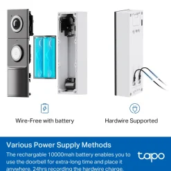 TP-Link Smarte Alarmer|Smarte Sensorer|Tapo D235 Videodørklokke