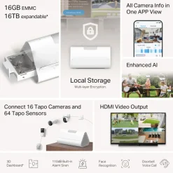 TP-Link Smarte Alarmer|Smarte Sensorer|Tapo H500 Smart CentralHub