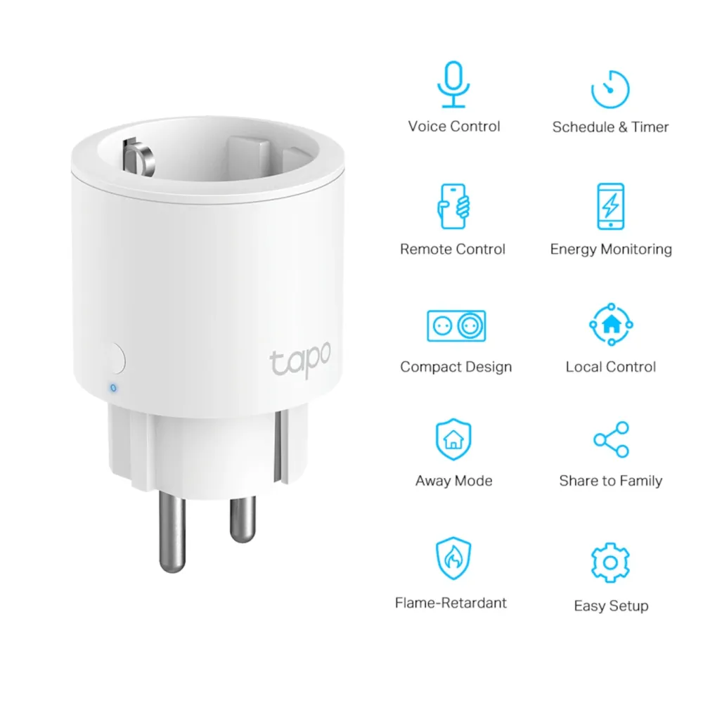 TP-Link Sterkstrøm|Tapo P115 Smart Wifi-fjernstrømbryter med energimåling 1-pk.